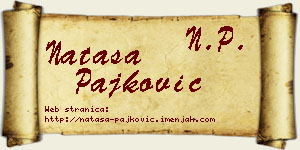 Nataša Pajković vizit kartica